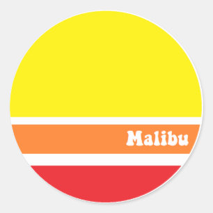 Etiqueta retro de Malibu