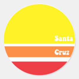Etiqueta retro de Santa Cruz