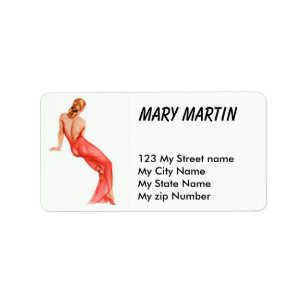 Etiqueta Retro de vestimenta vermelha