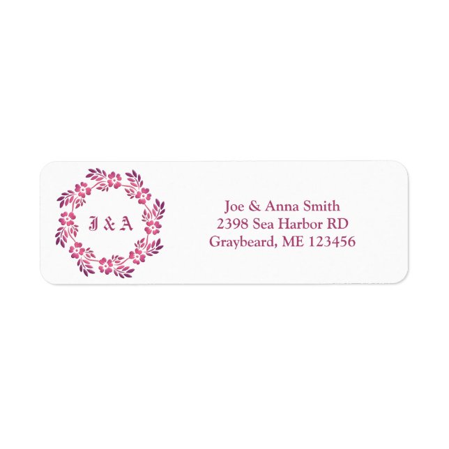 Etiqueta Retro floral étnico Mandala (Frente)