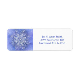 Etiqueta Retro floral étnico Mandala