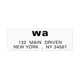 Etiqueta Retro Minimalist Monogram Initials Design