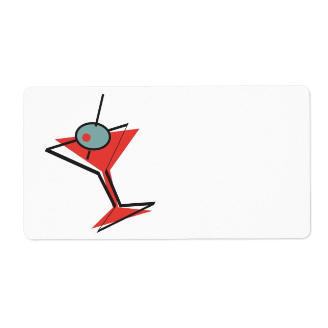 Etiqueta retro oliveira martini (Frente)