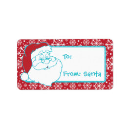 Etiqueta Retro Para De Papais noeis Tag Flocos De Neve Verm