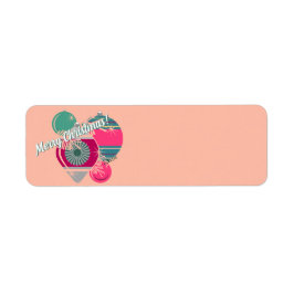 Etiqueta Retro Shiny Ornaments Natal