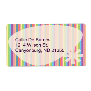 Etiqueta Retro Stripes Fun Vintage Colorful Pattern
