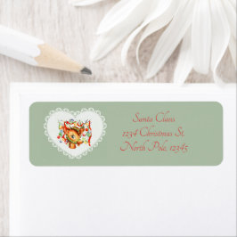 Etiqueta Retro Vintage Coquette Pastel Bebê Veado