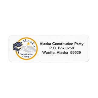 Etiqueta Return Address Label, Alaska Constitution Party
