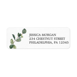 Etiqueta Return Address Label Eucalyptus