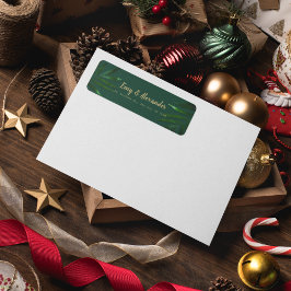 Etiqueta Rich Green Theme Invitation Belly Band