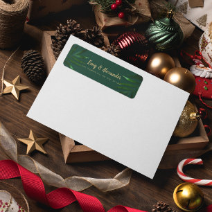 Etiqueta Rich Green Theme Invitation Belly Band