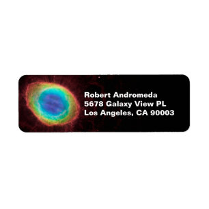 Etiqueta Ring Nebula ou NGC 6720 True Shape, ZGOA, Endereç