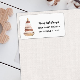 Etiqueta Ring Stack Toy Gênero Endereço do Chá de fraldas N