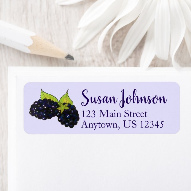 Etiqueta Ripe Summer Blackberry Blackberry Berry Berries (Insitu)