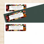 Etiqueta Riqueza do Primavera Colorful Wedding Return Addre<br><div class="desc">Gráficos florais de cores ricas românticas fotografados. Edite todas as fontes e cores de forma/fundo.</div>