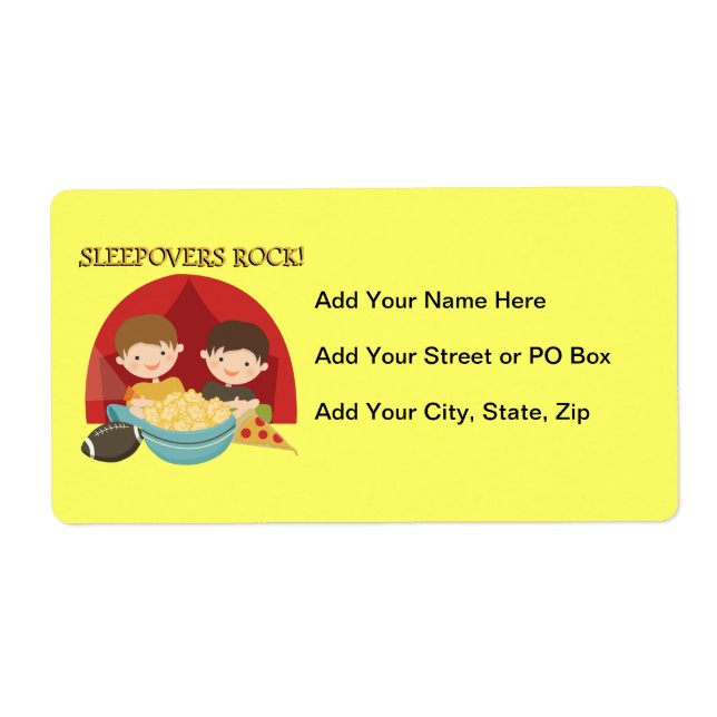 Etiqueta Rocha dos Sleepovers (Frente)