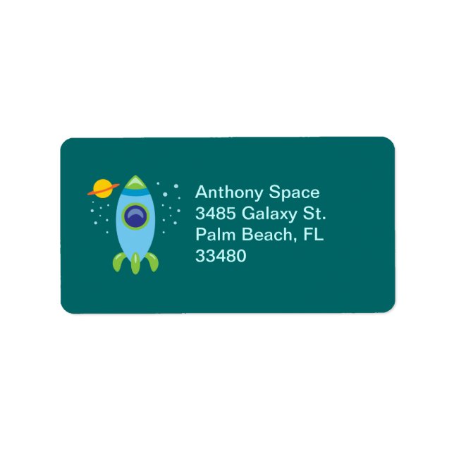 Etiqueta Rocket Retro (Frente)