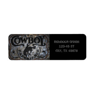 Etiqueta rodeio de vaqueiro Stampede