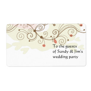 Etiqueta Rolos Pastel e redemoinhos