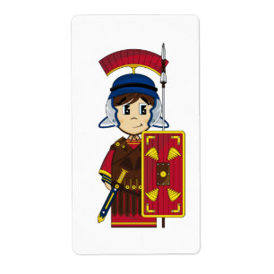 Etiqueta romana bonito da etiqueta do soldado