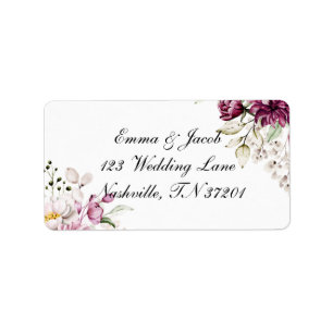 Etiqueta Romantic Bloom Floral Peony
