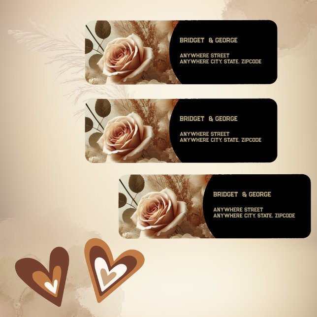 Etiqueta Romântica Dreamy Floral Wedding Endereço de Retorn (Criador carregado)