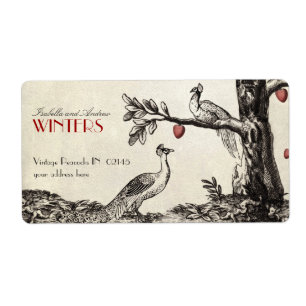 Etiqueta Romeo & Juliet - versão do pavão