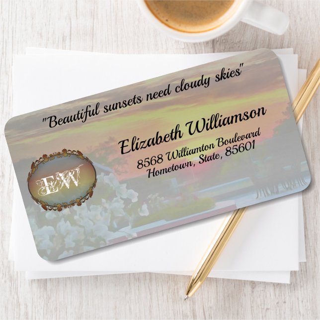 Etiqueta Rooftop Sunset 2295 Endereço (Criador carregado)