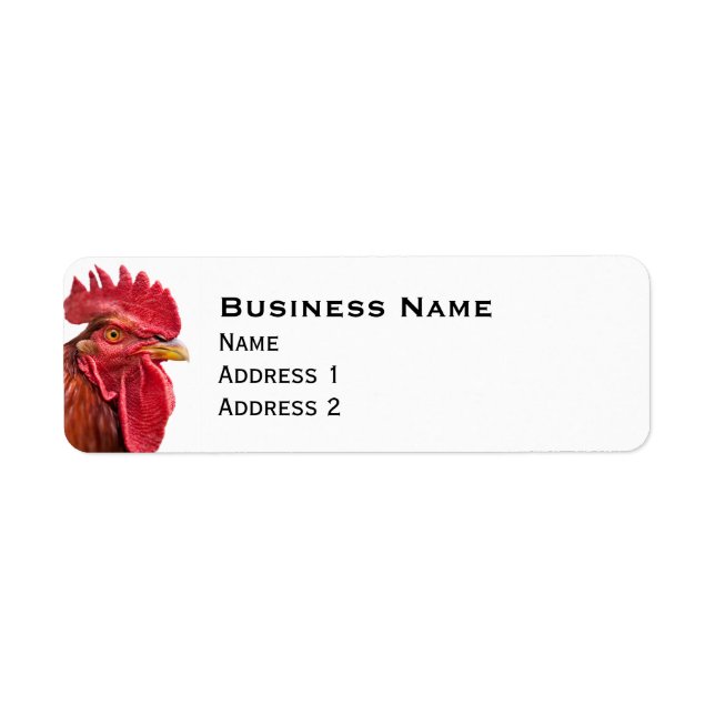 Etiqueta Rooster Face (Frente)