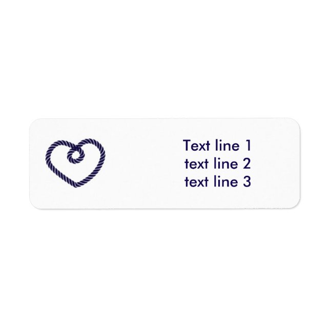 Etiqueta Rope Heart CASANDO Wedding Address Labels (Frente)