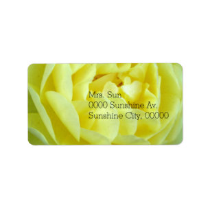 Etiqueta Rosa amarelo bonito