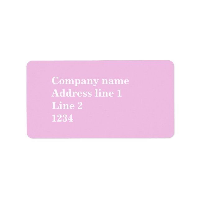 Etiqueta Rosa bebê (Frente)