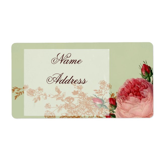 Etiqueta Rosa Blehheim - Sage Green (Frente)