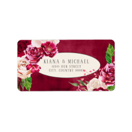 Etiqueta Rosa Burgundy/Cream Wedding ID584