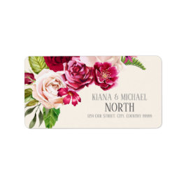 Etiqueta Rosa Burgundy/Cream Wedding ID584