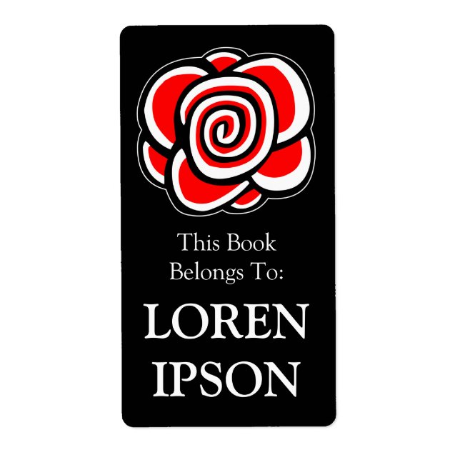 Etiqueta Rosa - Cartaz Preto (Frente)