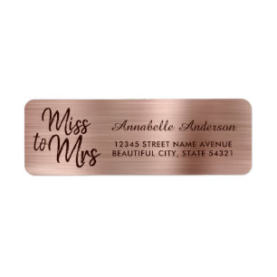 Etiqueta Rosa Chic Metal Dourado Folha Brilho Senhorita par