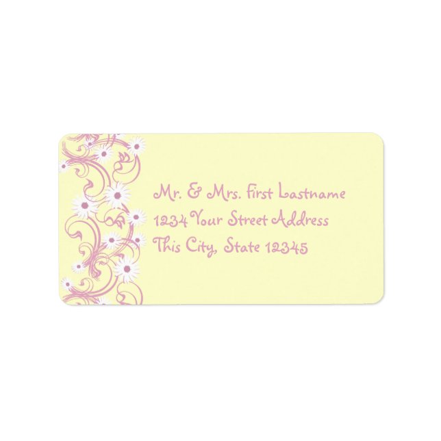 Etiqueta Rosa e Amarelo com Visitas (Frente)