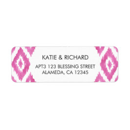 Etiqueta Rosa Quente Ikat