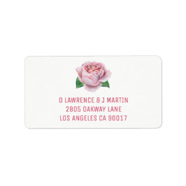 Etiqueta Rosa Rosa Watercolor