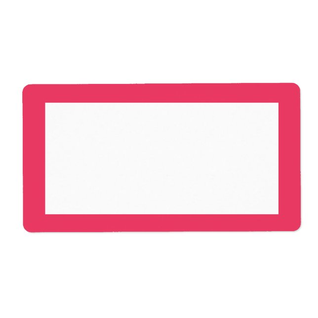 Etiqueta rosa simples (Frente)