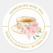 etiqueta rosa Tea Modern