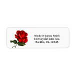 Etiqueta Rosa vermelha Elegante Convite Floral Stem Longo<br><div class="desc">Personalizar com qualquer texto. Itens correspondentes disponíveis.</div>