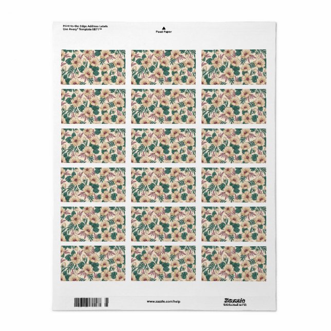 Etiqueta Rosas (Toda a folha)