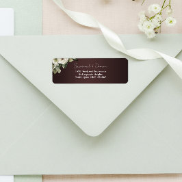 Etiqueta Rosas de Algodão Encantados no Casamento de Marsal