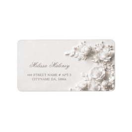 Etiqueta Rosas de Marfim Flores 3D | Casamento