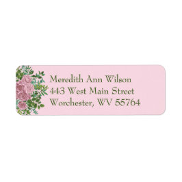 Etiqueta Rosas Florais Leves Do Pastel Vintage