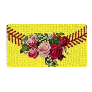 Etiqueta Rosas Floral de Rótulos