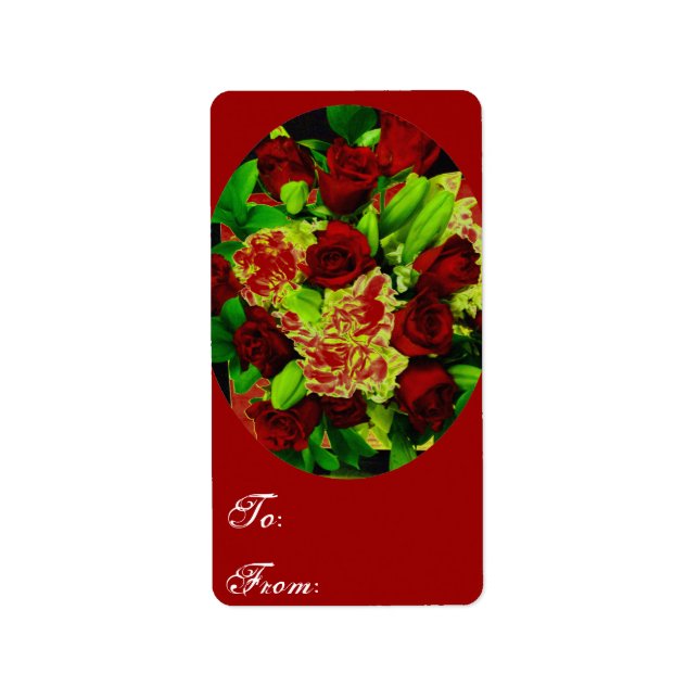 Etiqueta Rosas, Para e De_ (Frente)