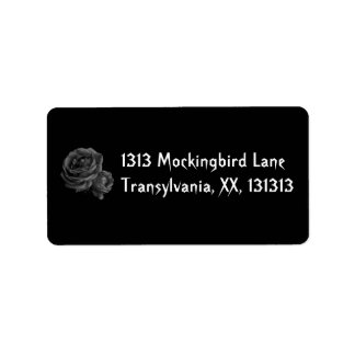 Etiqueta Rosas Pretos Góticos